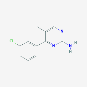 molecular formula C11H10ClN3 B1452411 4-(3-Chlorophenyl)-5-methylpyrimidin-2-amine CAS No. 874814-28-5