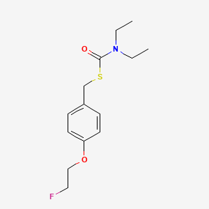 molecular formula C14H20FNO2S B14524113 S-{[4-(2-Fluoroethoxy)phenyl]methyl} diethylcarbamothioate CAS No. 62466-43-7