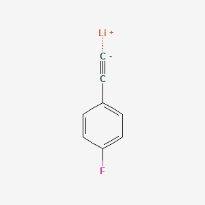 molecular formula C8H4FLi B14524152 lithium;1-ethynyl-4-fluorobenzene CAS No. 62440-16-8