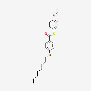 molecular formula C23H30O3S B14524166 S-(4-Ethoxyphenyl) 4-(octyloxy)benzene-1-carbothioate CAS No. 62525-83-1