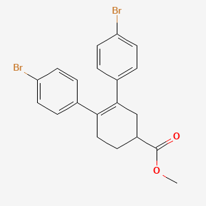 molecular formula C20H18Br2O2 B14524192 Methyl 3,4-bis(4-bromophenyl)cyclohex-3-ene-1-carboxylate CAS No. 62544-10-9