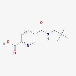 molecular formula C12H16N2O3 B1452422 5-[(2,2-Dimethylpropyl)carbamoyl]pyridine-2-carboxylic acid CAS No. 1307267-94-2