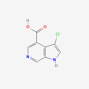 molecular formula C8H5ClN2O2 B1452426 3-chloro-1H-pyrrolo[2,3-c]pyridine-4-carboxylic acid CAS No. 1190320-29-6