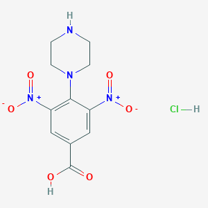 3,5-Dinitro-4-piperazin-1-ylbenzoic acid hydrochloride