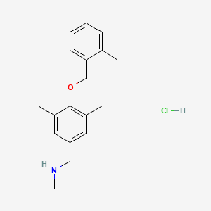 B1452431 ({3,5-Dimethyl-4-[(2-methylphenyl)methoxy]phenyl}methyl)(methyl)amine hydrochloride CAS No. 1311317-39-1