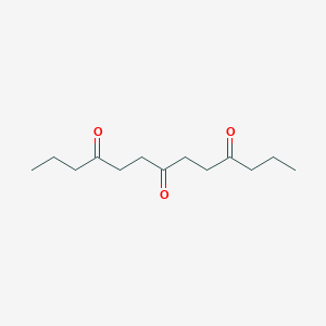 molecular formula C13H22O3 B14524312 Tridecane-4,7,10-trione CAS No. 62619-49-2