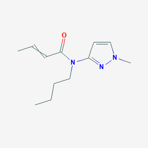 molecular formula C12H19N3O B14524318 N-Butyl-N-(1-methyl-1H-pyrazol-3-yl)but-2-enamide CAS No. 62399-82-0
