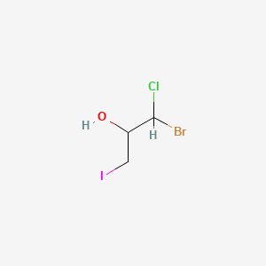 molecular formula C3H5BrClIO B14524326 1-Bromo-1-chloro-3-iodopropan-2-ol CAS No. 62872-14-4