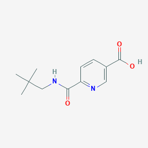 molecular formula C12H16N2O3 B1452433 6-[(2,2-二甲基丙基)氨基甲酰基]吡啶-3-甲酸 CAS No. 1291982-18-7