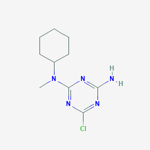 molecular formula C10H16ClN5 B1452434 N-(4-Amino-6-chloro-1,3,5-triazin-2-YL)-N-cyclohexyl-N-methylamine CAS No. 99192-28-6