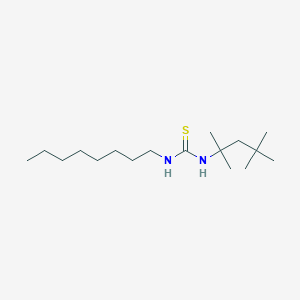 molecular formula C17H36N2S B14524369 N-Octyl-N'-(2,4,4-trimethylpentan-2-yl)thiourea CAS No. 62552-16-3