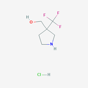 (3-(Trifluoromethyl)pyrrolidin-3-yl)methanol hydrochloride