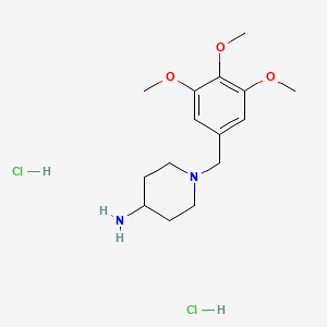 molecular formula C15H26Cl2N2O3 B1452439 1-(3,4,5-Trimethoxybenzyl)piperidin-4-amine dihydrochloride CAS No. 1443424-30-3