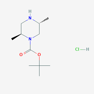 molecular formula C11H23ClN2O2 B1452441 (2S,5R)-1-Boc-2,5-二甲基哌嗪盐酸盐 CAS No. 1374975-96-8