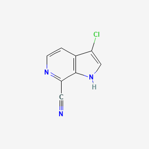 molecular formula C8H4ClN3 B1452443 3-chloro-1H-pyrrolo[2,3-c]pyridine-7-carbonitrile CAS No. 1190318-82-1