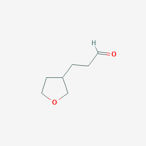 molecular formula C7H12O2 B1452444 3-(Oxolan-3-yl)propanal CAS No. 1017793-05-3