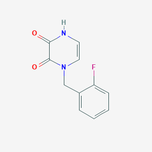 molecular formula C11H9FN2O2 B1452445 1-(2-Fluorobenzyl)-1,4-dihydropyrazine-2,3-dione CAS No. 1280865-93-1