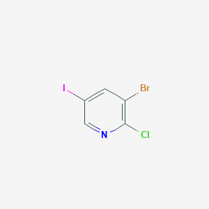 molecular formula C5H2BrClIN B1452450 3-Bromo-2-chloro-5-iodopyridine CAS No. 1211586-80-9