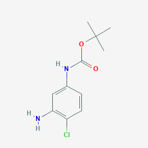 molecular formula C11H15ClN2O2 B1452454 tert-Butyl (3-amino-4-chlorophenyl)carbamate CAS No. 885270-73-5