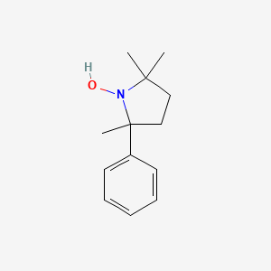 molecular formula C13H19NO B14524548 2,2,5-Trimethyl-5-phenylpyrrolidin-1-ol CAS No. 62539-51-9