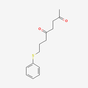 molecular formula C14H18O2S B14524569 8-(Phenylsulfanyl)-2,5-octanedione CAS No. 62359-00-6