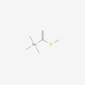 molecular formula C6H14SSn B14524576 Trimethyl[1-(methylsulfanyl)ethenyl]stannane CAS No. 62762-25-8