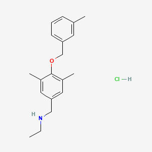 ({3,5-Dimethyl-4-[(3-methylphenyl)methoxy]phenyl}methyl)(ethyl)amine hydrochloride