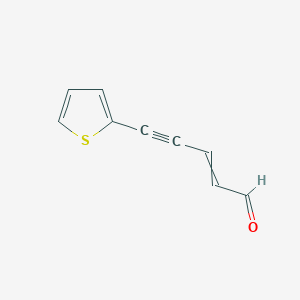 molecular formula C9H6OS B14524648 5-(Thiophen-2-yl)pent-2-en-4-ynal CAS No. 62826-56-6