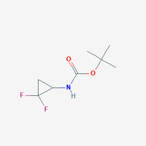 molecular formula C8H13F2NO2 B1452466 tert-butyl N-(2,2-difluorocyclopropyl)carbamate CAS No. 1163790-91-7
