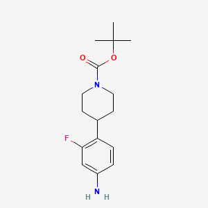 molecular formula C16H23FN2O2 B1452471 叔丁基 4-(4-氨基-2-氟苯基)哌啶-1-羧酸盐 CAS No. 188975-15-7