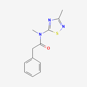 molecular formula C12H13N3OS B14524714 N-Methyl-N-(3-methyl-1,2,4-thiadiazol-5-yl)-2-phenylacetamide CAS No. 62347-31-3