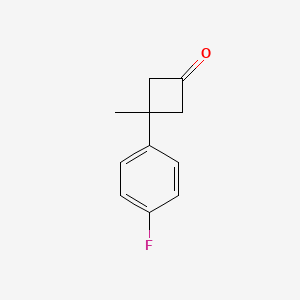 molecular formula C11H11FO B1452473 3-(4-Fluorophenyl)-3-methylcyclobutan-1-one CAS No. 1803586-46-0