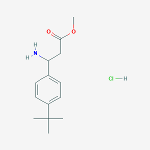 molecular formula C14H22ClNO2 B1452478 Methyl 3-amino-3-(4-tert-butylphenyl)propanoate hydrochloride CAS No. 1333871-48-9