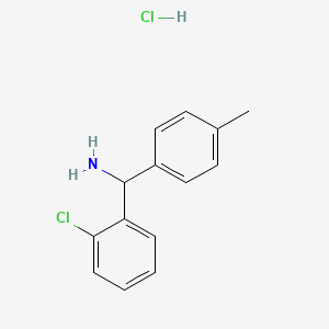 molecular formula C14H15Cl2N B1452479 (2-Chlorophenyl)(4-methylphenyl)methanamine hydrochloride CAS No. 1208400-73-0