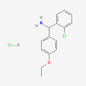 molecular formula C15H17Cl2NO B1452480 (2-Chlorophenyl)(4-ethoxyphenyl)methanamine hydrochloride CAS No. 1333872-89-1