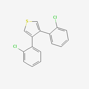 molecular formula C16H10Cl2S B14524800 Thiophene, 3,4-bis(2-chlorophenyl)- CAS No. 62497-32-9