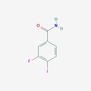 molecular formula C7H5FINO B1452481 3-Fluoro-4-iodobenzamide CAS No. 1261744-58-4