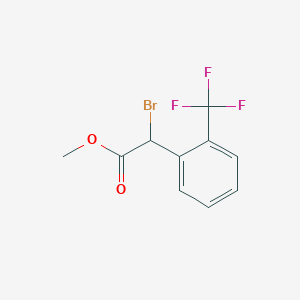 molecular formula C10H8BrF3O2 B1452482 Methyl 2-bromo-2-[2-(trifluoromethyl)phenyl]acetate CAS No. 181039-99-6