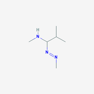 molecular formula C6H15N3 B14524922 N,2-Dimethyl-1-[(E)-methyldiazenyl]propan-1-amine CAS No. 62655-30-5