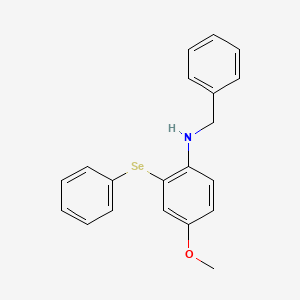 molecular formula C20H19NOSe B14524938 N-Benzyl-4-methoxy-2-(phenylselanyl)aniline CAS No. 62336-72-5