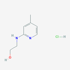 molecular formula C8H13ClN2O B1452498 2-[(4-Methylpyridin-2-yl)amino]ethan-1-ol hydrochloride CAS No. 1334025-83-0