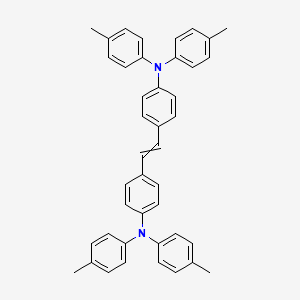 molecular formula C42H38N2 B14525030 N,N'-[Ethene-1,2-diyldi(4,1-phenylene)]bis[4-methyl-N-(4-methylphenyl)aniline] CAS No. 62896-28-0