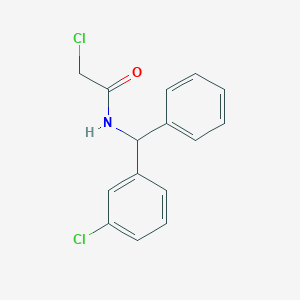 2-chloro-N-[(3-chlorophenyl)(phenyl)methyl]acetamide