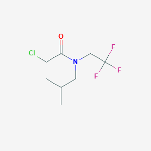 molecular formula C8H13ClF3NO B1452505 2-chloro-N-(2-methylpropyl)-N-(2,2,2-trifluoroethyl)acetamide CAS No. 1184088-09-2