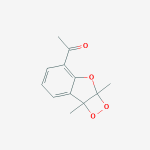 4-Acetyl-2a,7b-dihydro-2a,7b-dimethyl-1,2-dioxeto(3,4-b)benzofuran