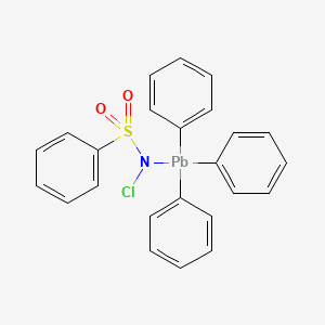 molecular formula C24H20ClNO2PbS B14525101 N-Chloro-N-(triphenylplumbyl)benzenesulfonamide CAS No. 62488-22-6