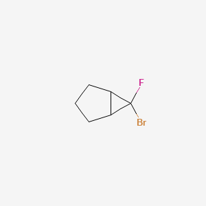 molecular formula C6H8BrF B14525130 6-Bromo-6-fluorobicyclo[3.1.0]hexane CAS No. 62360-79-6