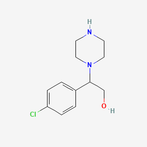 molecular formula C12H17ClN2O B1452521 2-(4-氯苯基)-2-(哌嗪-1-基)乙醇 CAS No. 1183300-99-3