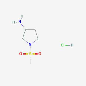 molecular formula C5H13ClN2O2S B1452522 1-Methanesulfonylpyrrolidin-3-amine hydrochloride CAS No. 1190044-27-9