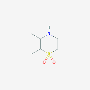 molecular formula C6H13NO2S B1452523 2,3-Dimethyl-1$l^{6},4-thiomorpholine-1,1-dione CAS No. 1333832-03-3